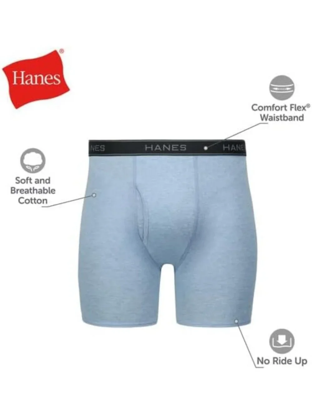 Cool & Breathable Men's Boxer Briefs Pack - Moisture-Wicking, No Ride Up Comfort
